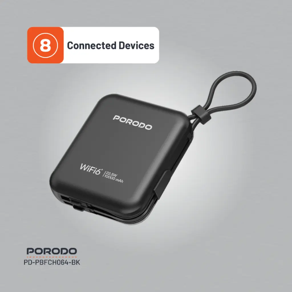فروشگاه آنلاین نخلینو   - پاوربانک 10000mAhو مودم جیبی LTE پرودو مدل Pocket Router